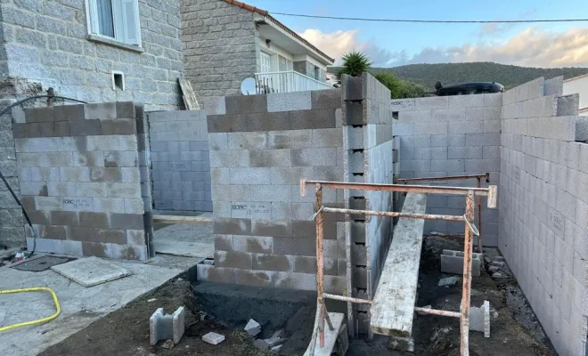 Construction d’une terrasse à porto pollo, Ajaccio, Corse Moderne Rénovation